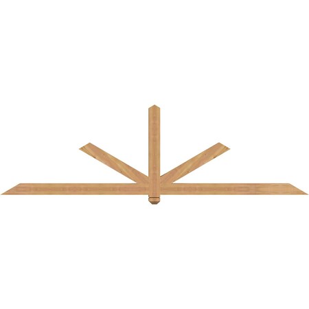 Ekena Millwork Kennewick Timber Gable Bracket, Western Red Cedar, 96"W x 28"H x 3 1/2"D x 3 1/2"F, 7/12 Pitch GBW096X28X0404KEN00SWR